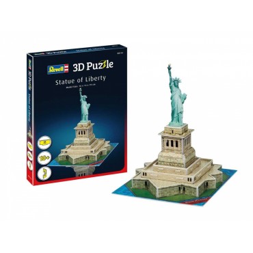 QUEBRA CABEÇA 3D PUZZLE STATUE OF LIBERTY ESTÁTUA DA LIBERDADE REVELL KIT PARA MONTAR 31 PEÇAS REV 00114